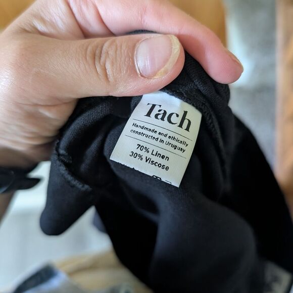 Tach Nicanor Black Linen Fringe Tassel Bohemian Pants Size Large - Picture 9 of 9